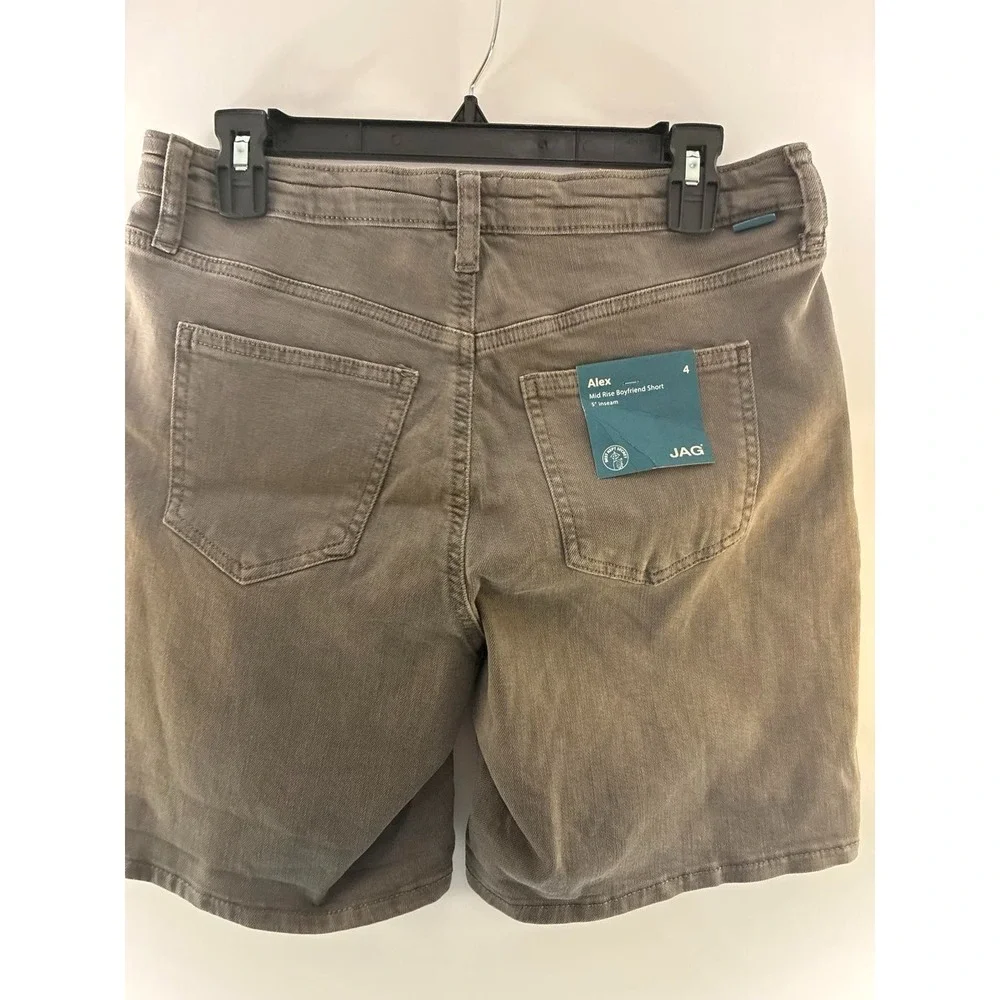 JAG‎ Women's Alex Boyfriend Shorts Gray 4/5 Stretch NWT